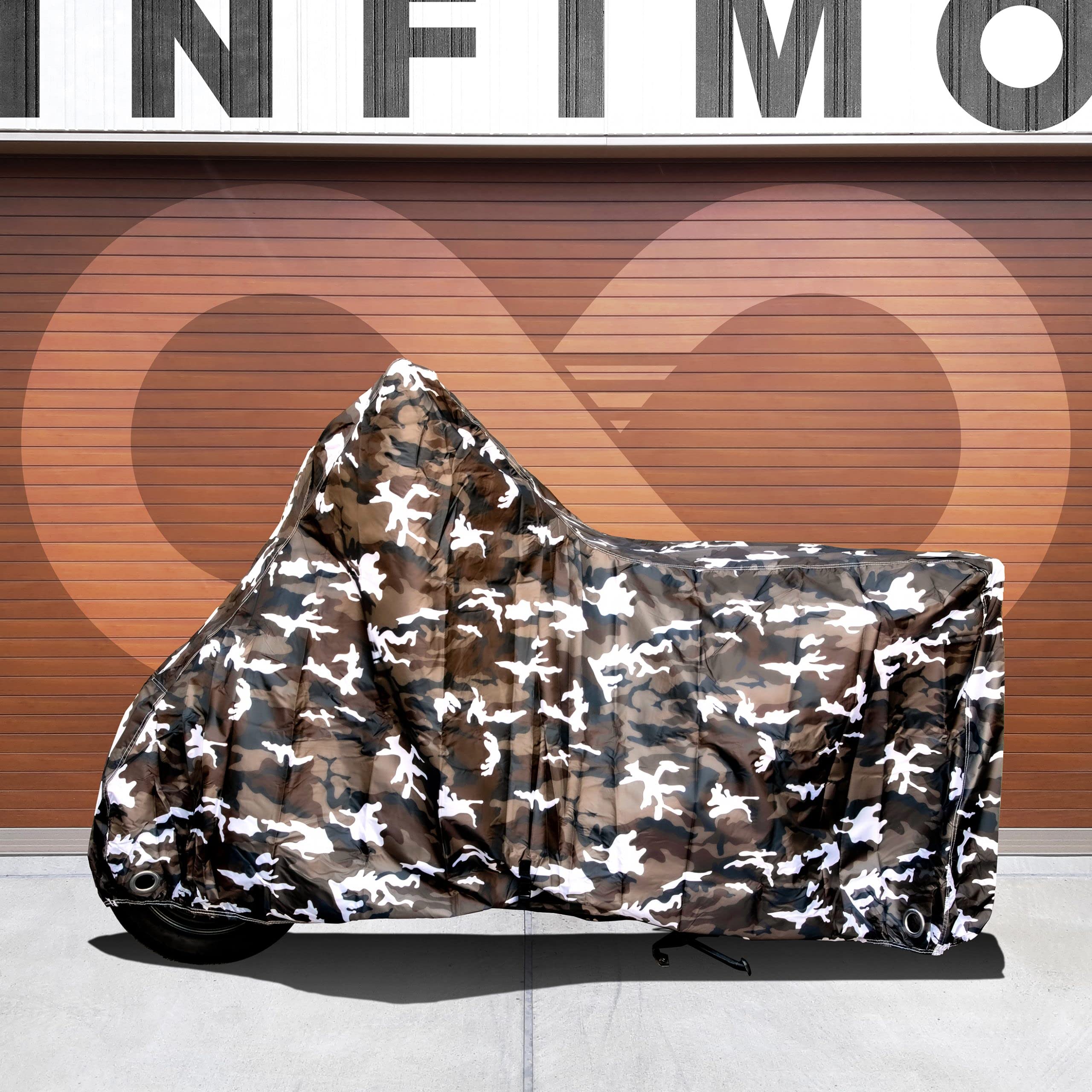 Osaka Textile Materials IMO92311 Camouflage Motorcycle Cover, S